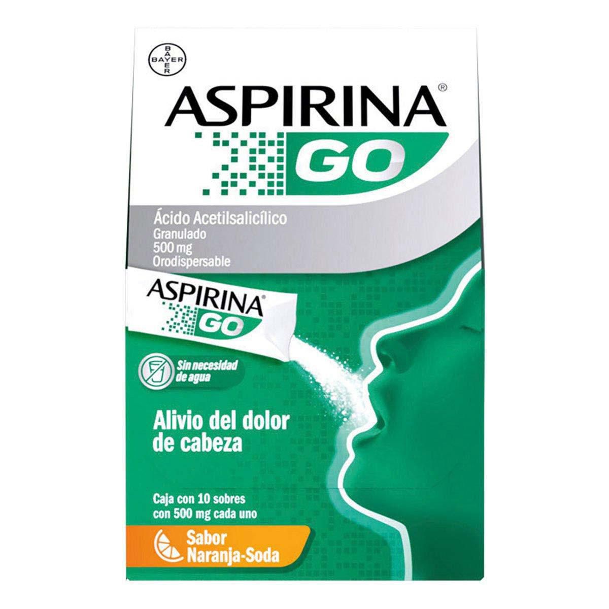 Aspirina Go Analgesico Caja con 10 sobres