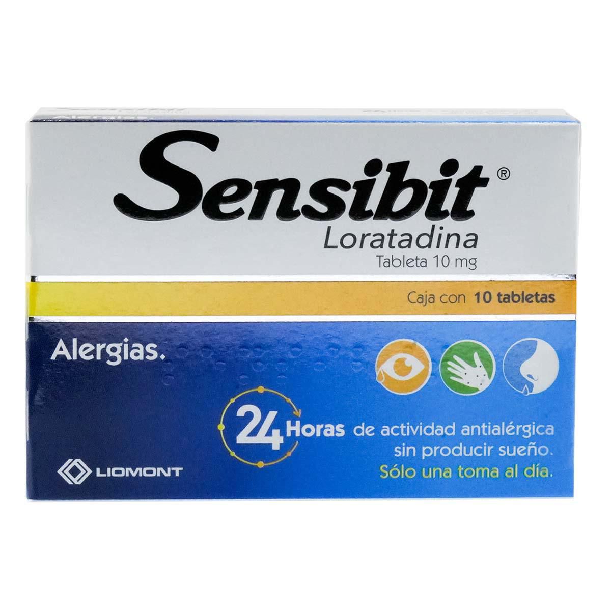 Tabletas Sensibit Alergias 10mg Caja con 10 Tabletas