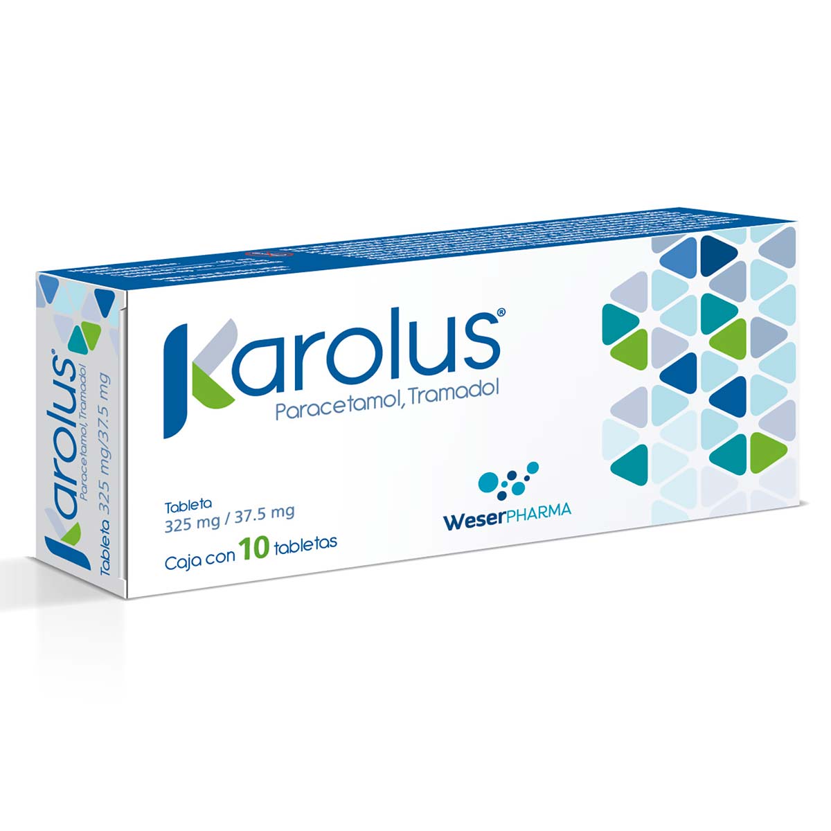 Tabletas Tramadol/Paracetamol 325/37.5ml Caja con 10 Tabletas