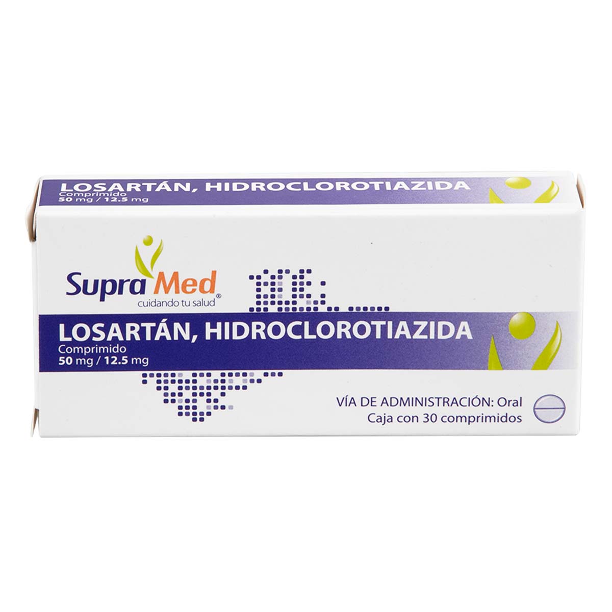 Comprimidos SupraMed Losartan/Hidroclorotiazida Caja con 30 Comprimidos