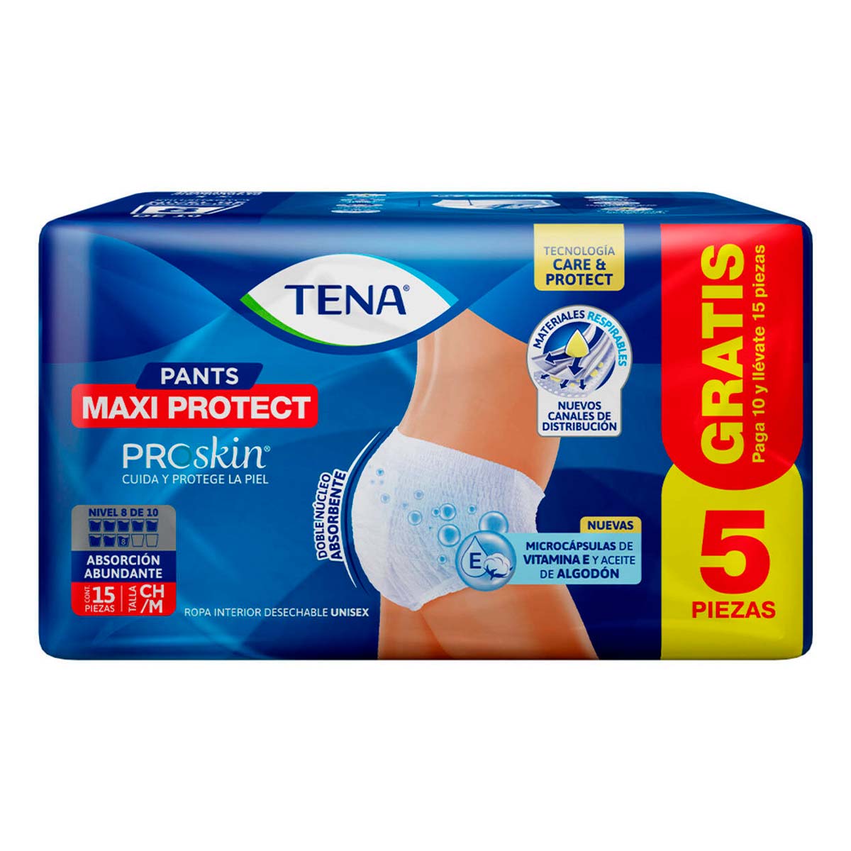 Pañal De Adulto Tena Pants Mediano 10 Piezas