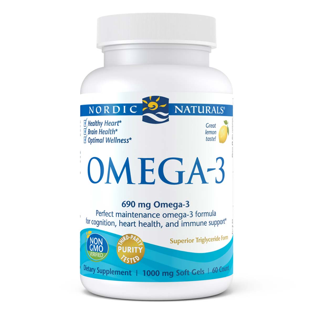 Suplemento Alimenticio Omega 3 Nordic Naturals Limón 60 Cápsulas