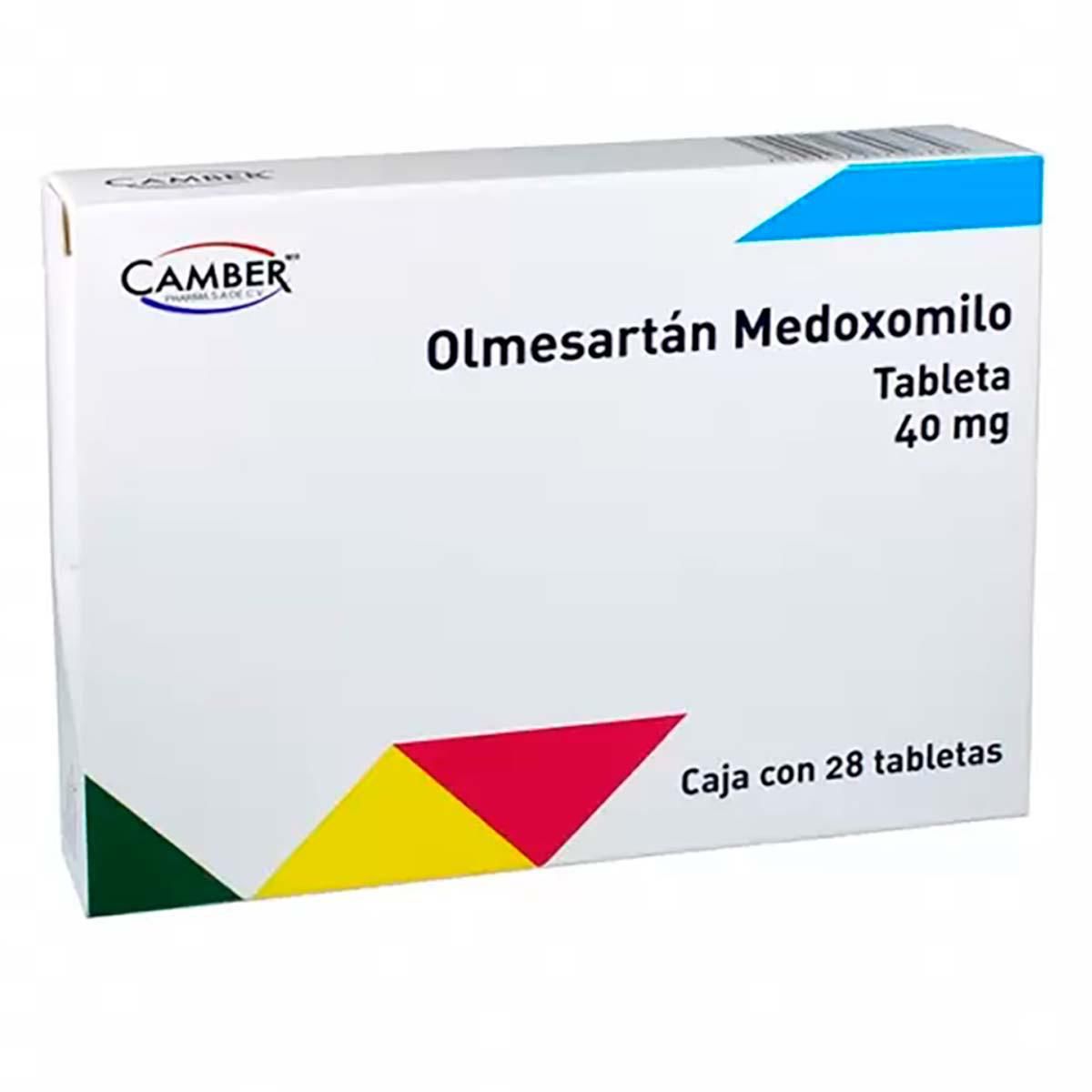 Tabletas Olmesartán Medoxomilo 40mg 28 Unidades