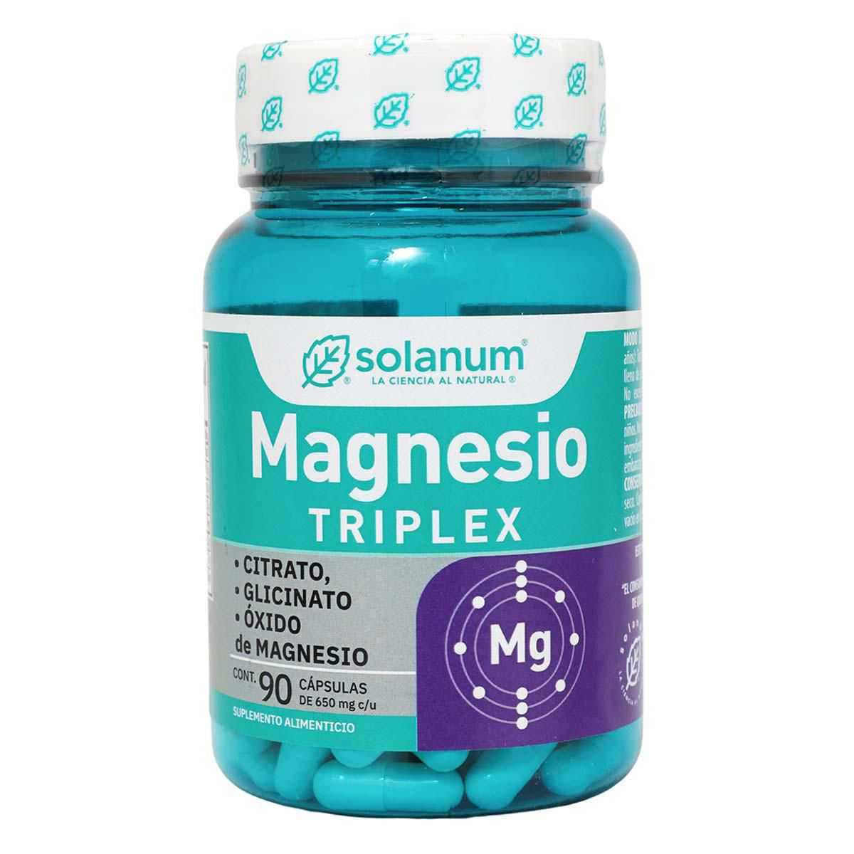 Suplemento Alimenticio Solanum 3 Magnesios 60 Cápsulas