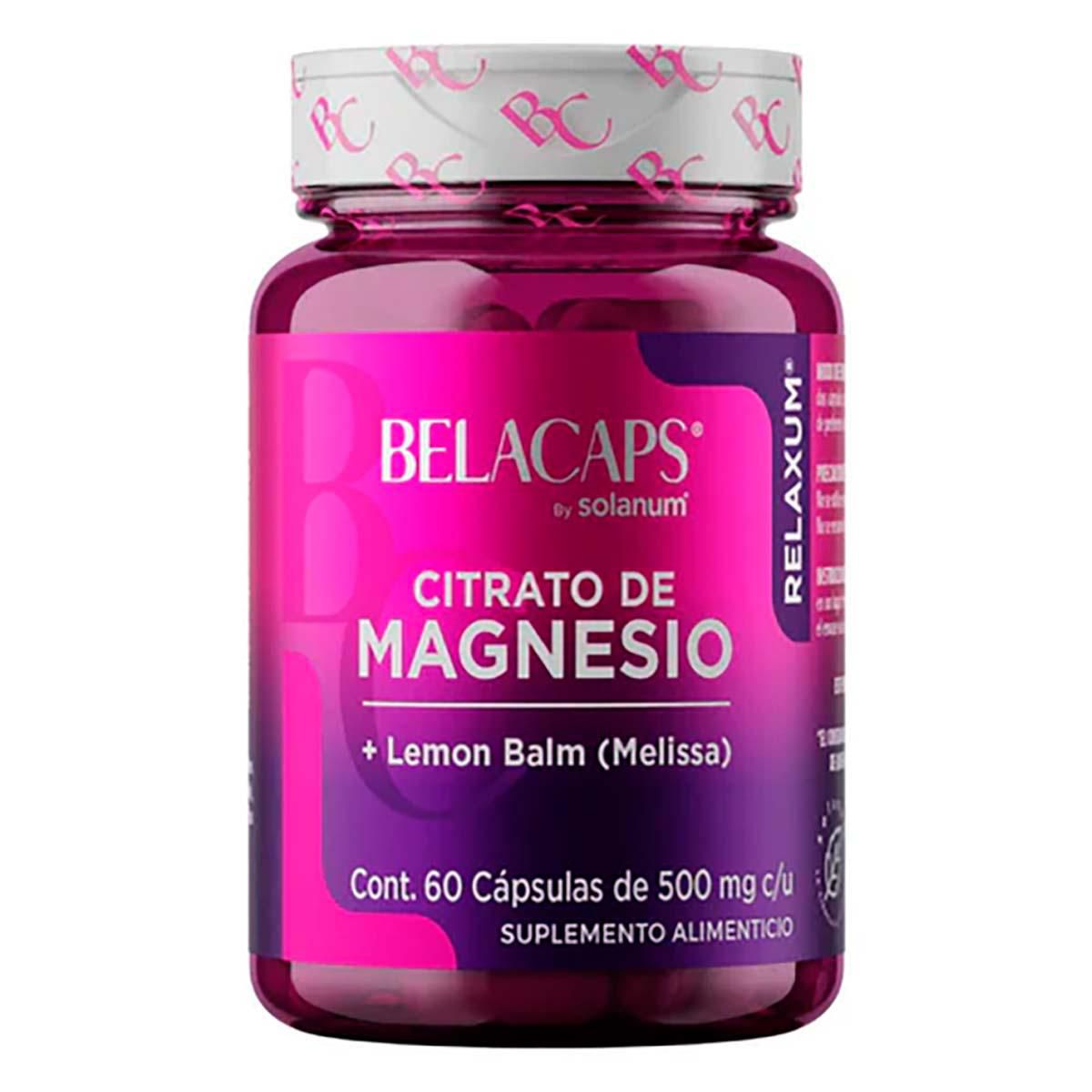 Suplemento Alimenticio Solanum Belacaps Citrato Magnesio 60 Cápsulas