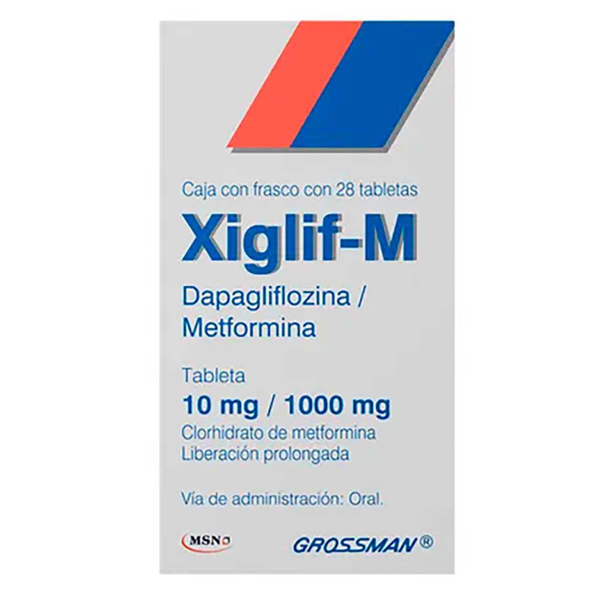 Dapagliflozina Metformina 10 Mg con 28 Tabletas