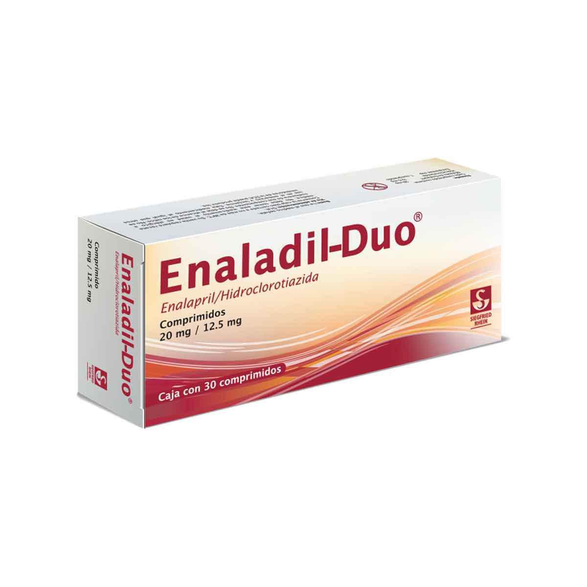 Enaladil Duo 20 mg / 12.5 mg - Caja con 30 comprimidos (Enalapril y Hidroclorotiazida)