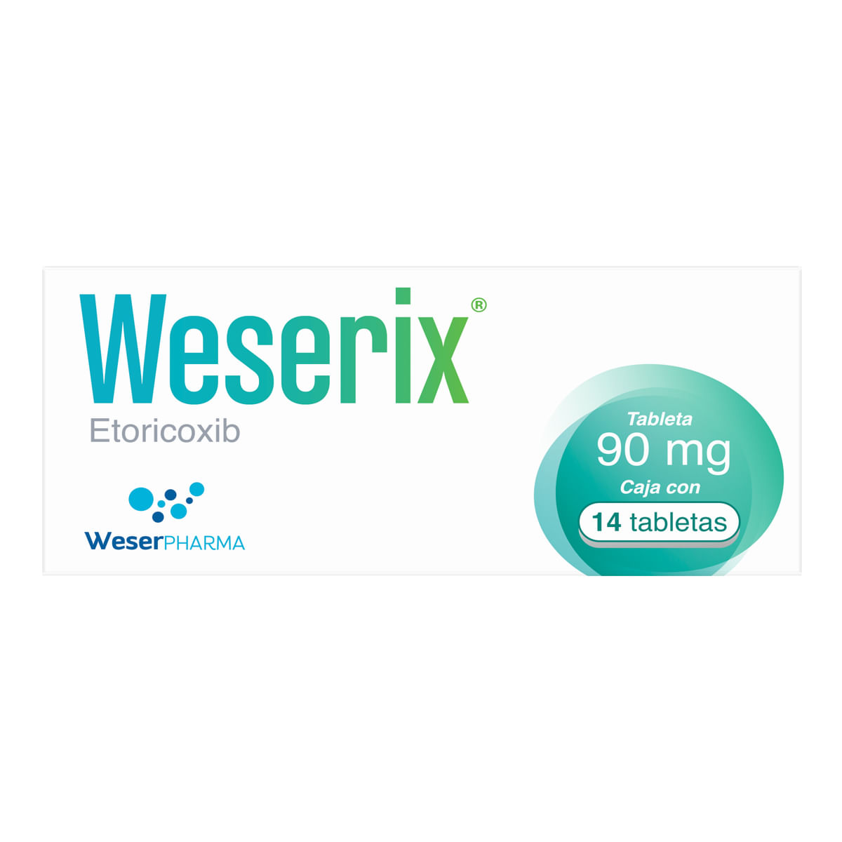 Weserix Etoricoxib 90mg con 14 Tabletas