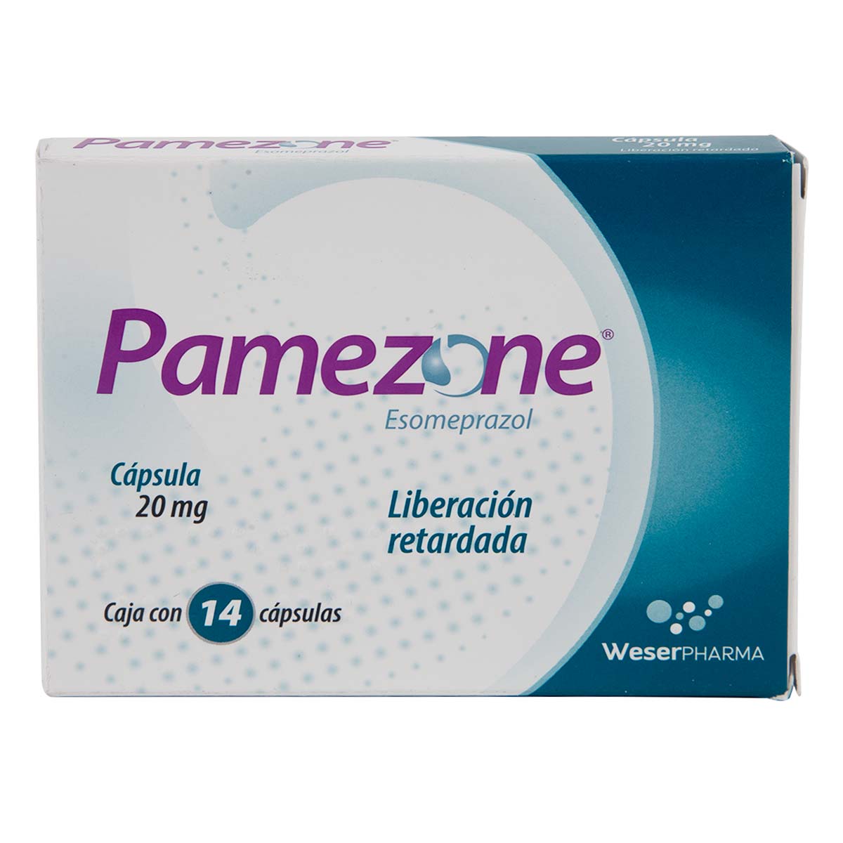 Esomeprazol Pamezone 20mg con 14 Cápsulas