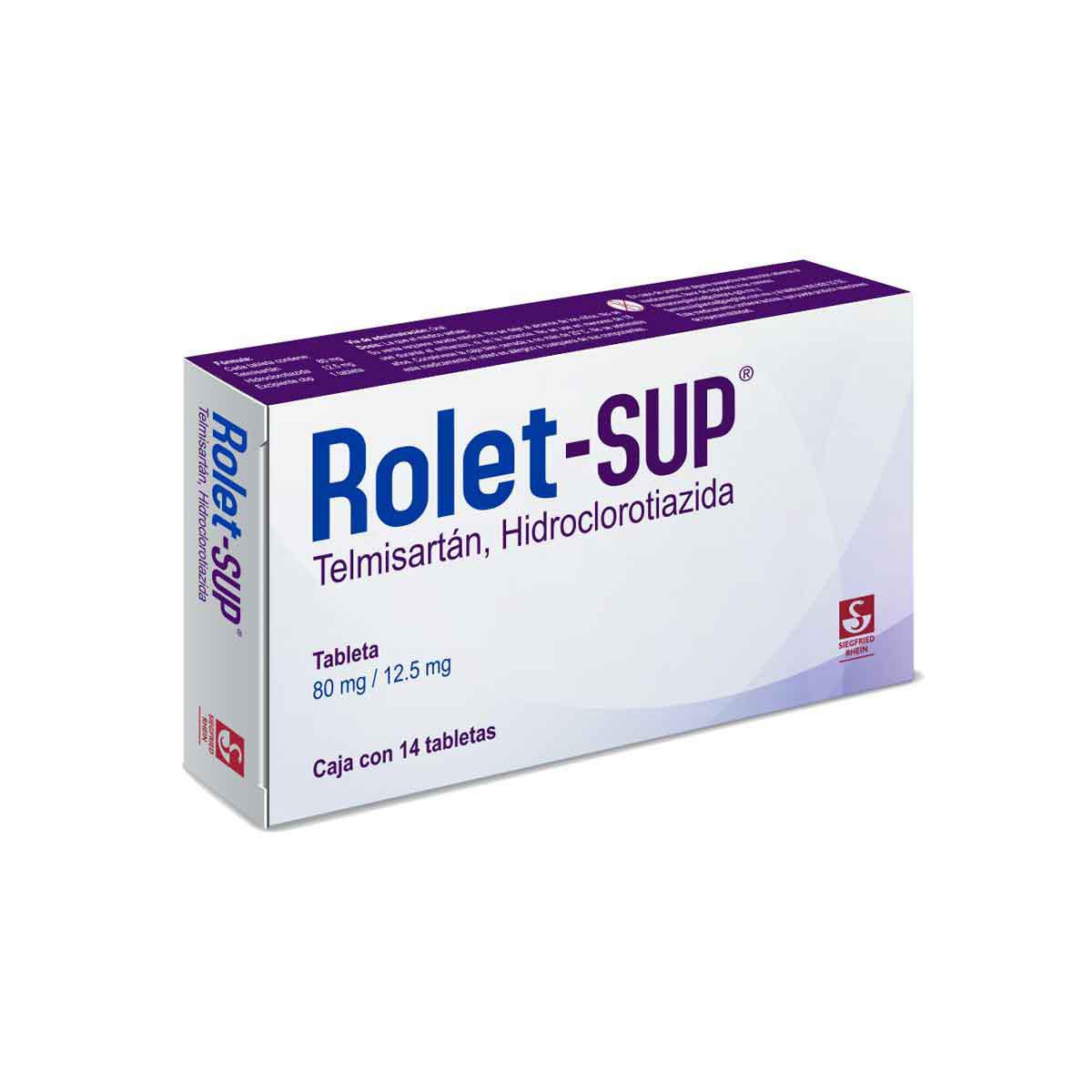 Rolet SUP 80 mg / 12.5 mg - Caja con 14 tabletas (Telmisartán e Hidrocloratiazida)