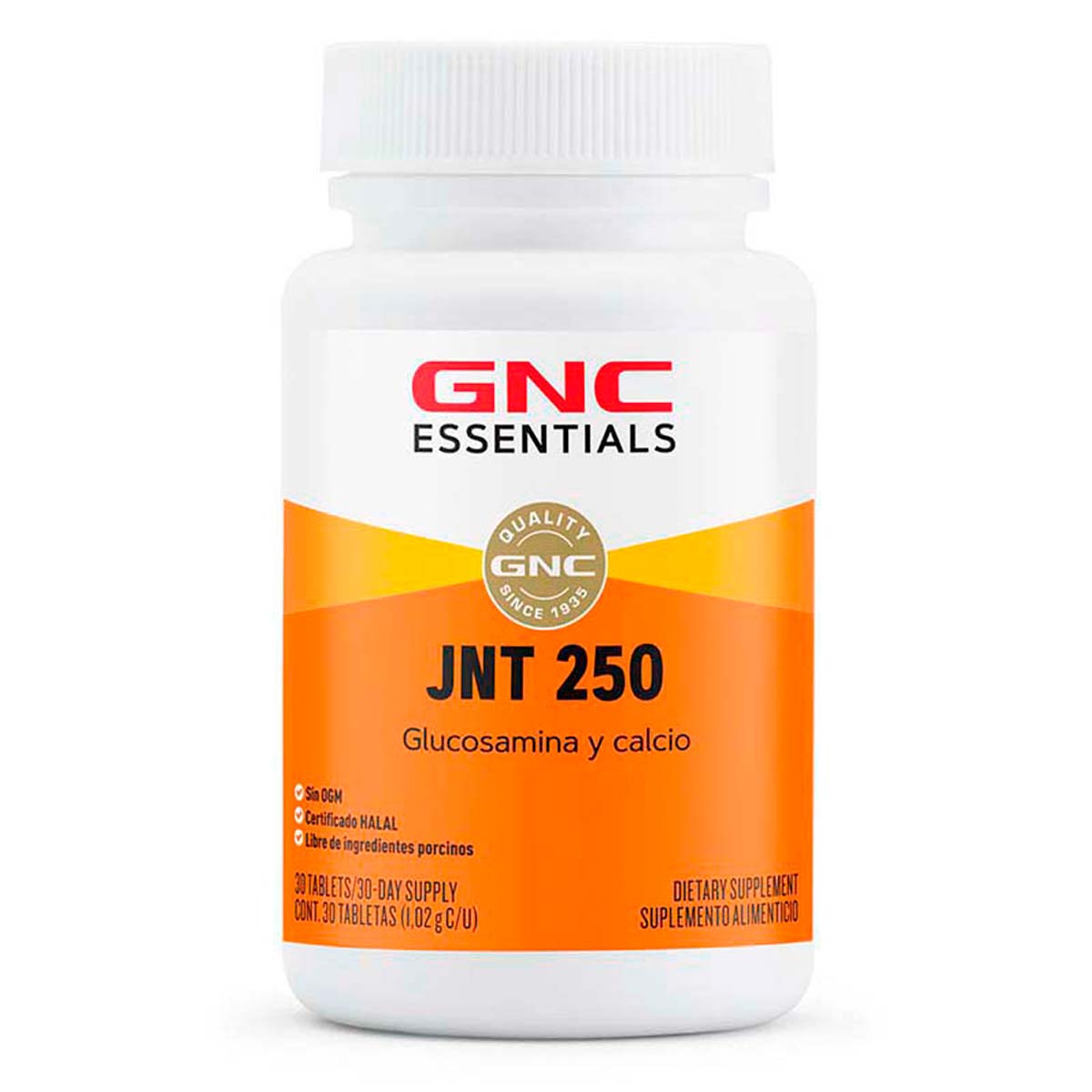 Tabletas Glucosamina Y Calcio GNC Essentials Sin Sabor 30 Tabletas