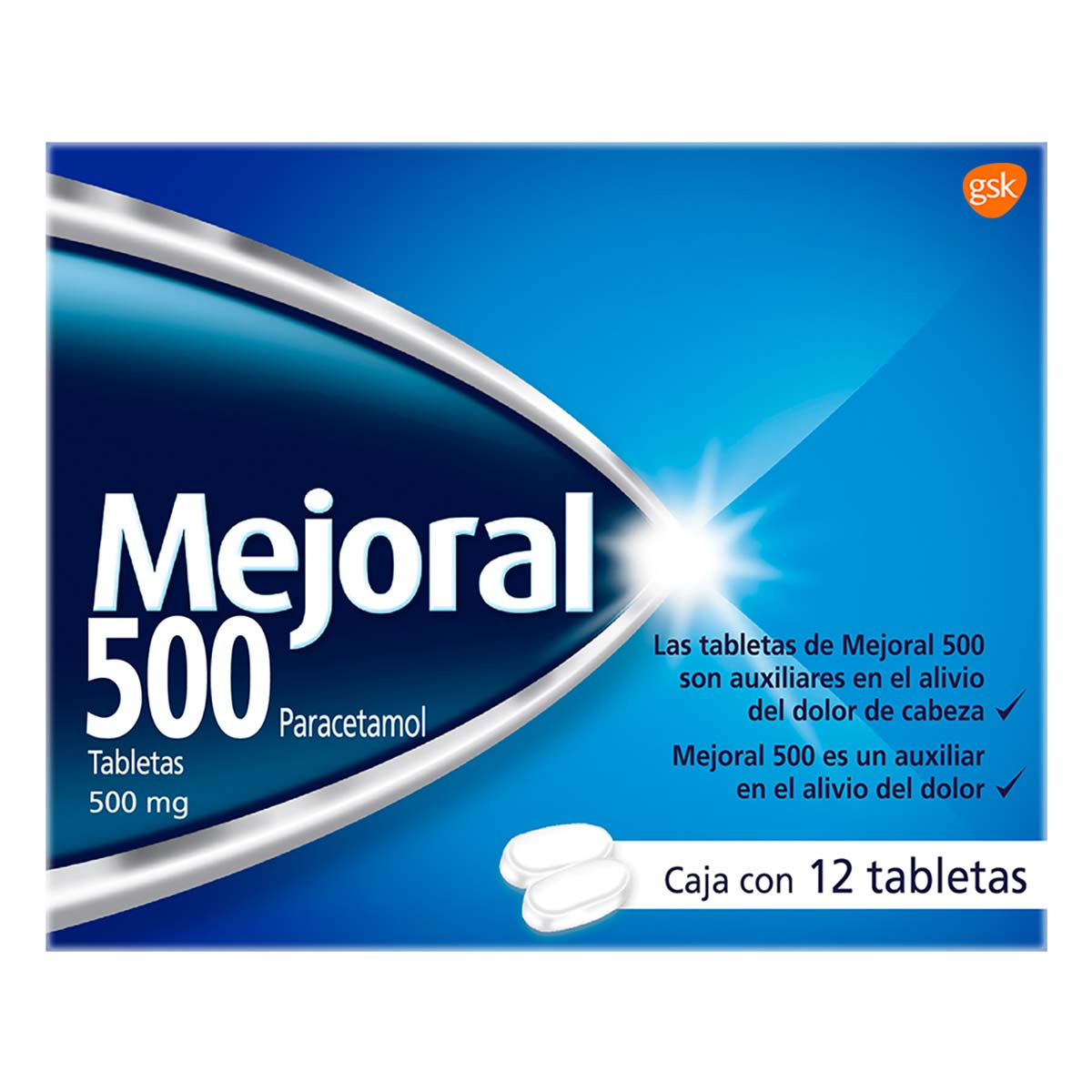 Analgésico Paracetamol 500mg Caja con 12 Tabletas