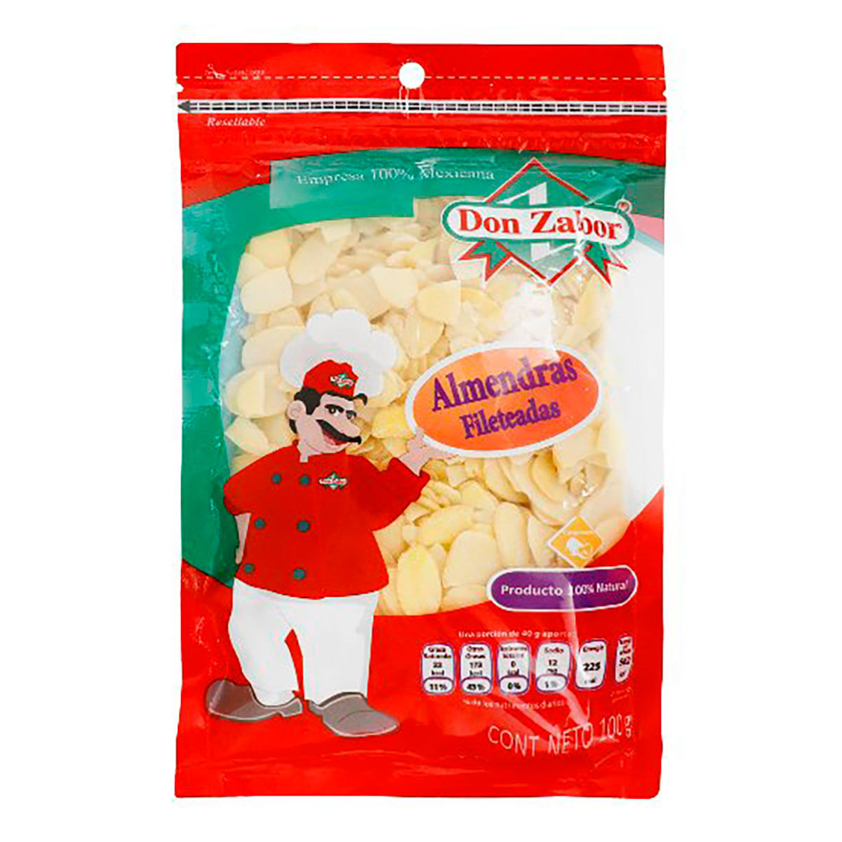 Almendra Don Zabor Fileteada 100g