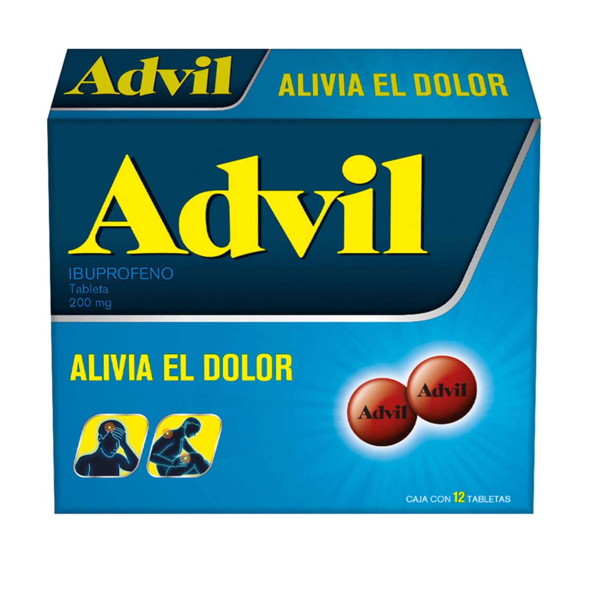 Tabletas Advil Analgésico Grageas 200mg