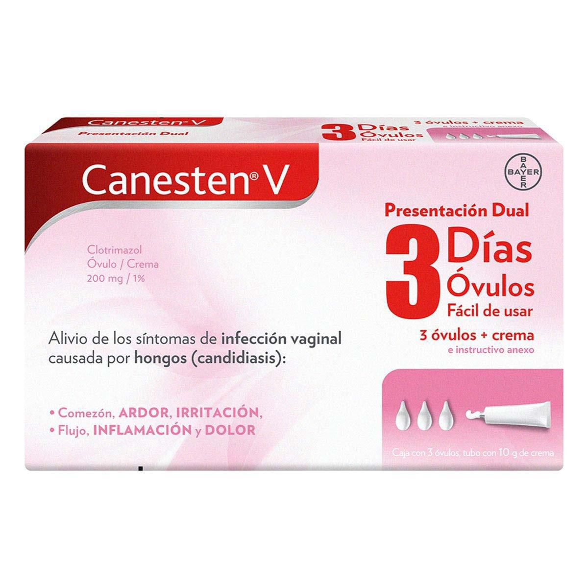 Canesten V Dual Infecciones Vaginales 1 Crema + 3 Óvulos