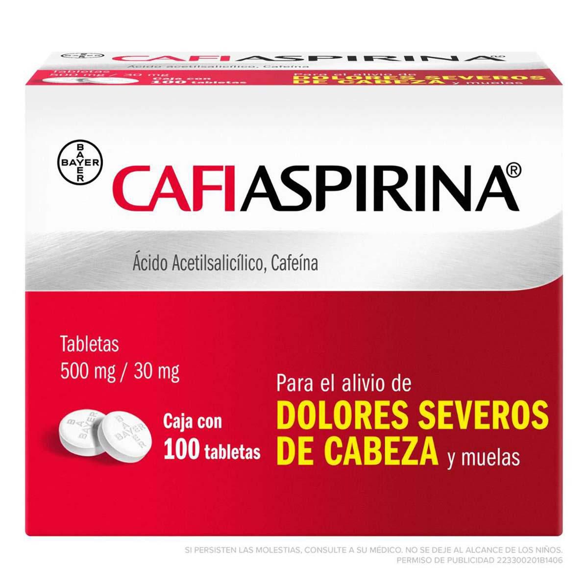 Cafiaspirina Analgesico 100 Tabletas 500mg
