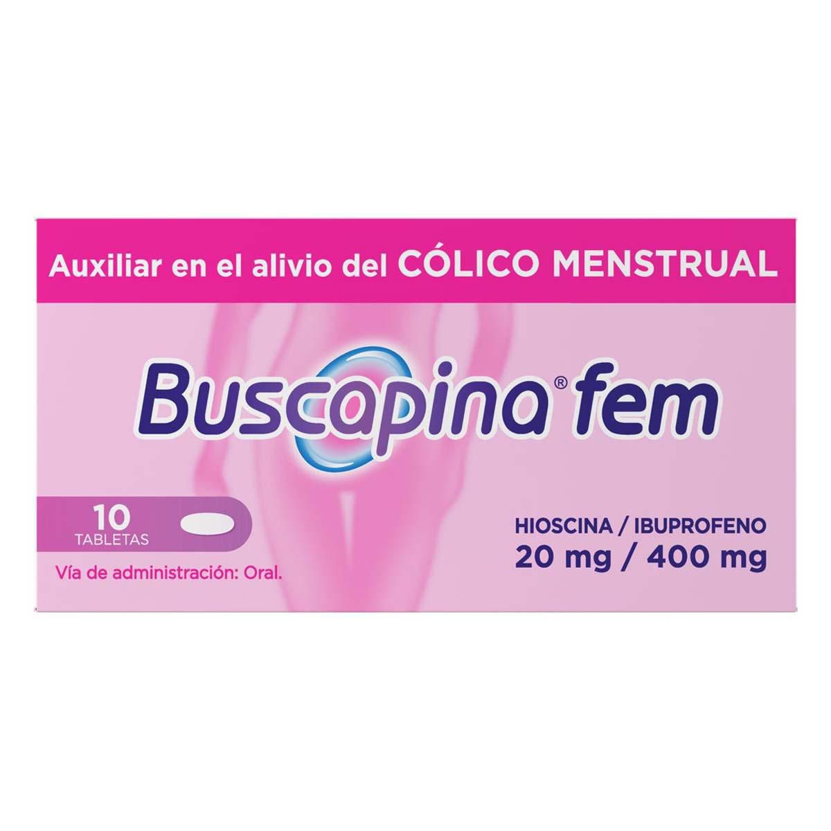 Buscapina Fem Auxiliar en el Alivio del Cólico Menstrual 10 tabletas