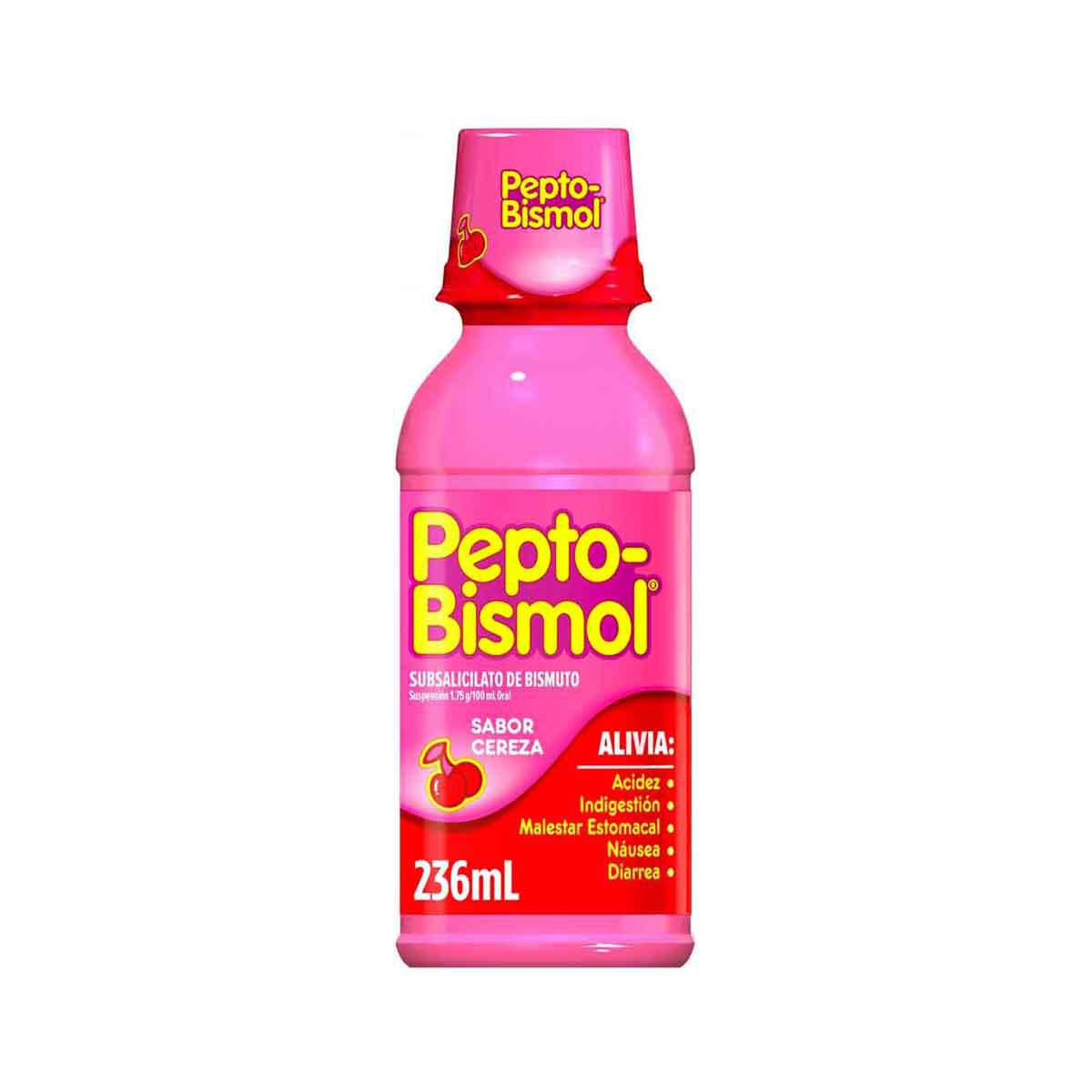 Antiácido Pepto-Bismol Suspensión Sabor Cereza 236ml