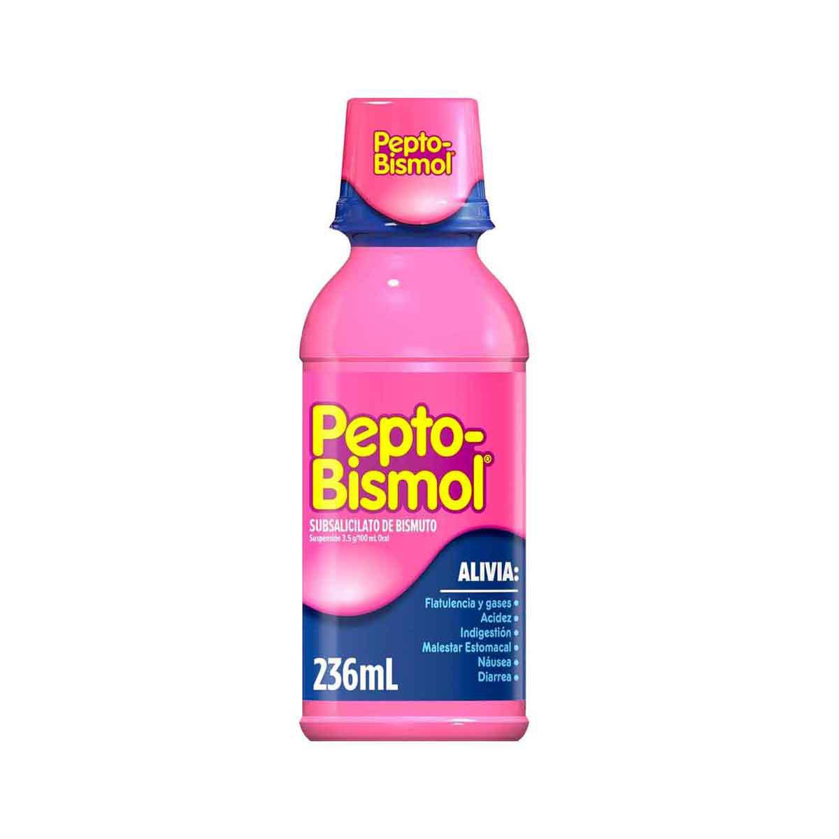 Antiácidos Pepto-Bismol Doble de Activo Suspensión Sabor Original Alivio de la acidez 236ml