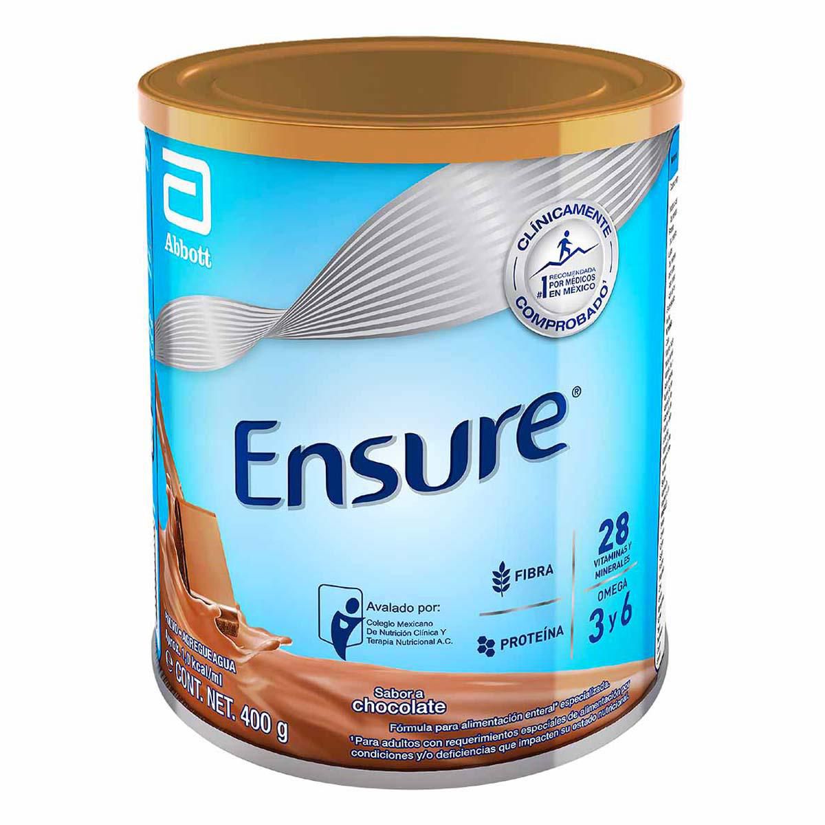 Suplemento Alimenticio Ensure Alimentación Especializada Chocolate 400g