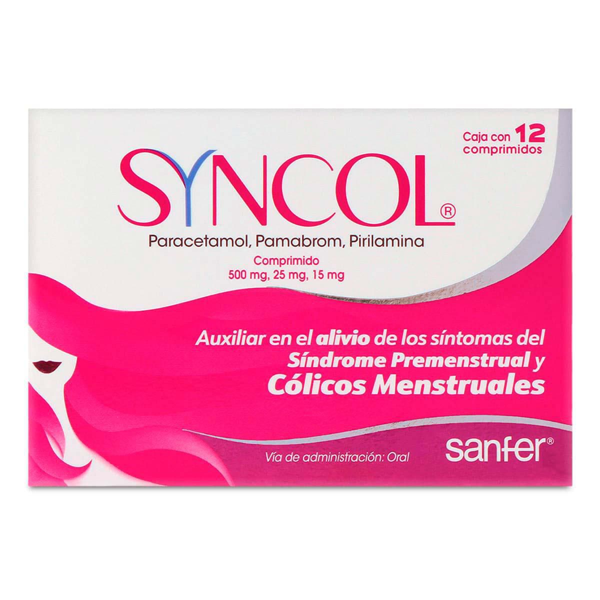 Comprimidos Syncol Caja con 12 Comprimidos.