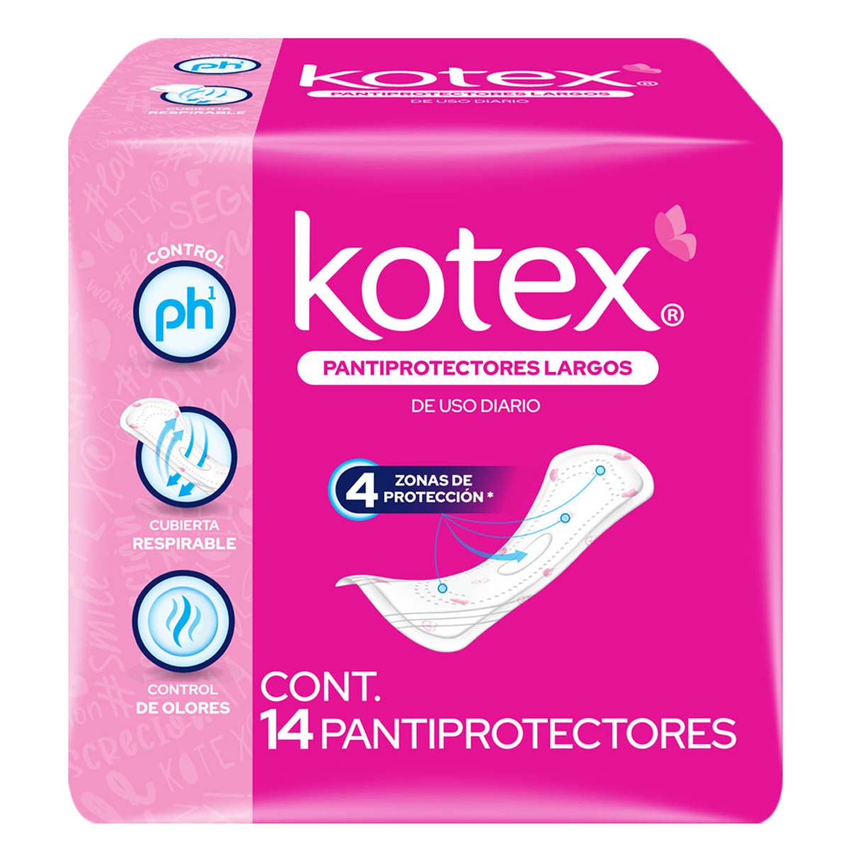 Pantiprotectores Kotex Largo 14 Protectores