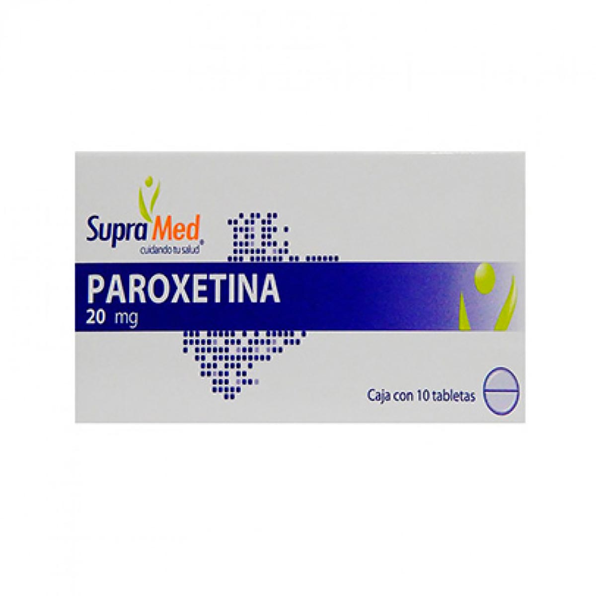 Tabletas SupraMed Paroxetina 20mg Caja con 10 Tabletas