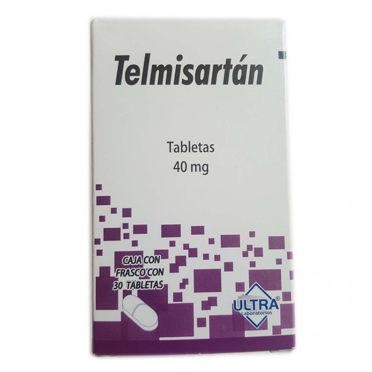 Tabletas Amsa Telmisartán 40mg Caja con 28 Tabletas