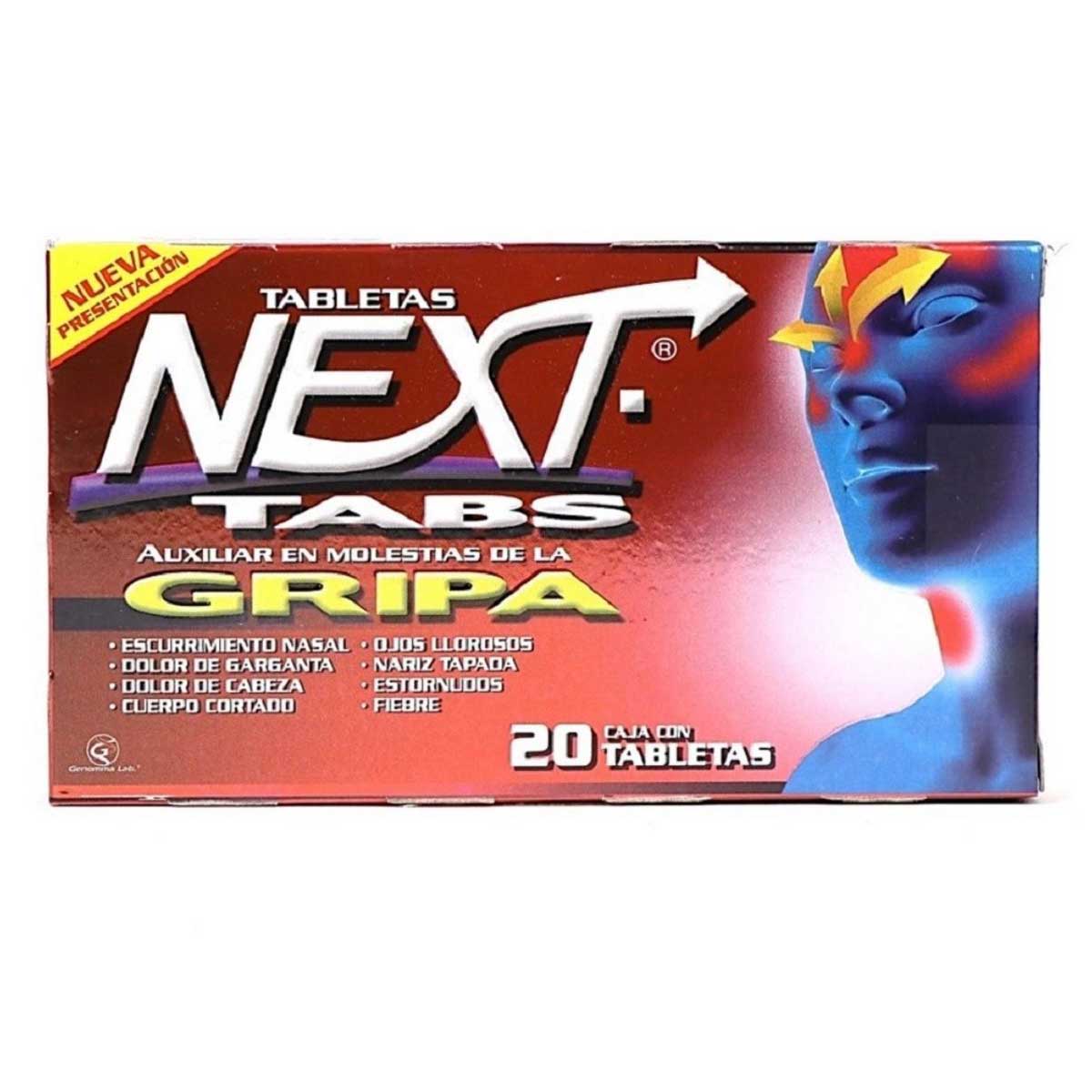 Tabletas Next Antigripal Caja con 20 Tabletas