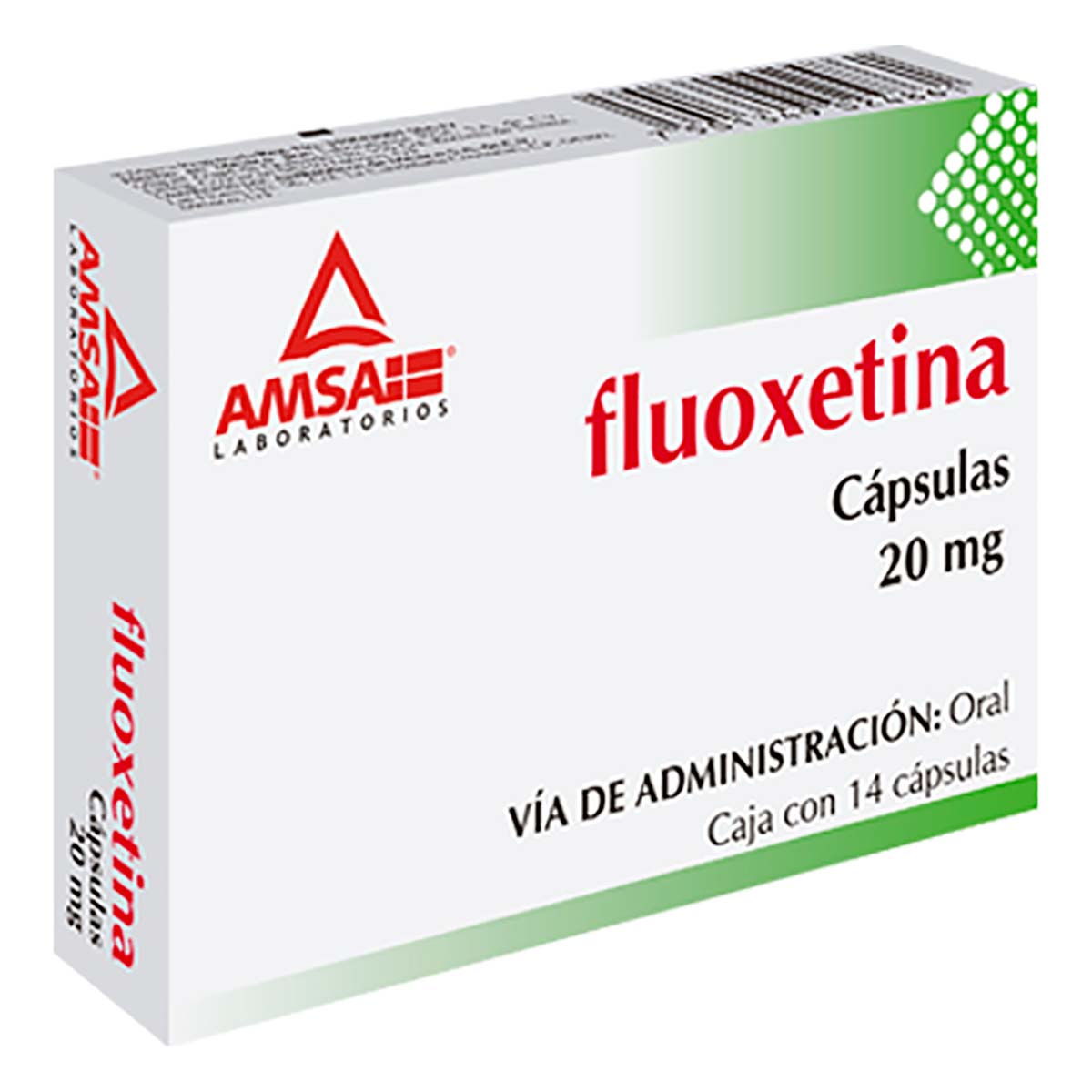 Cápsulas Fluoxetina 20mg Caja con 14 Cápsulas