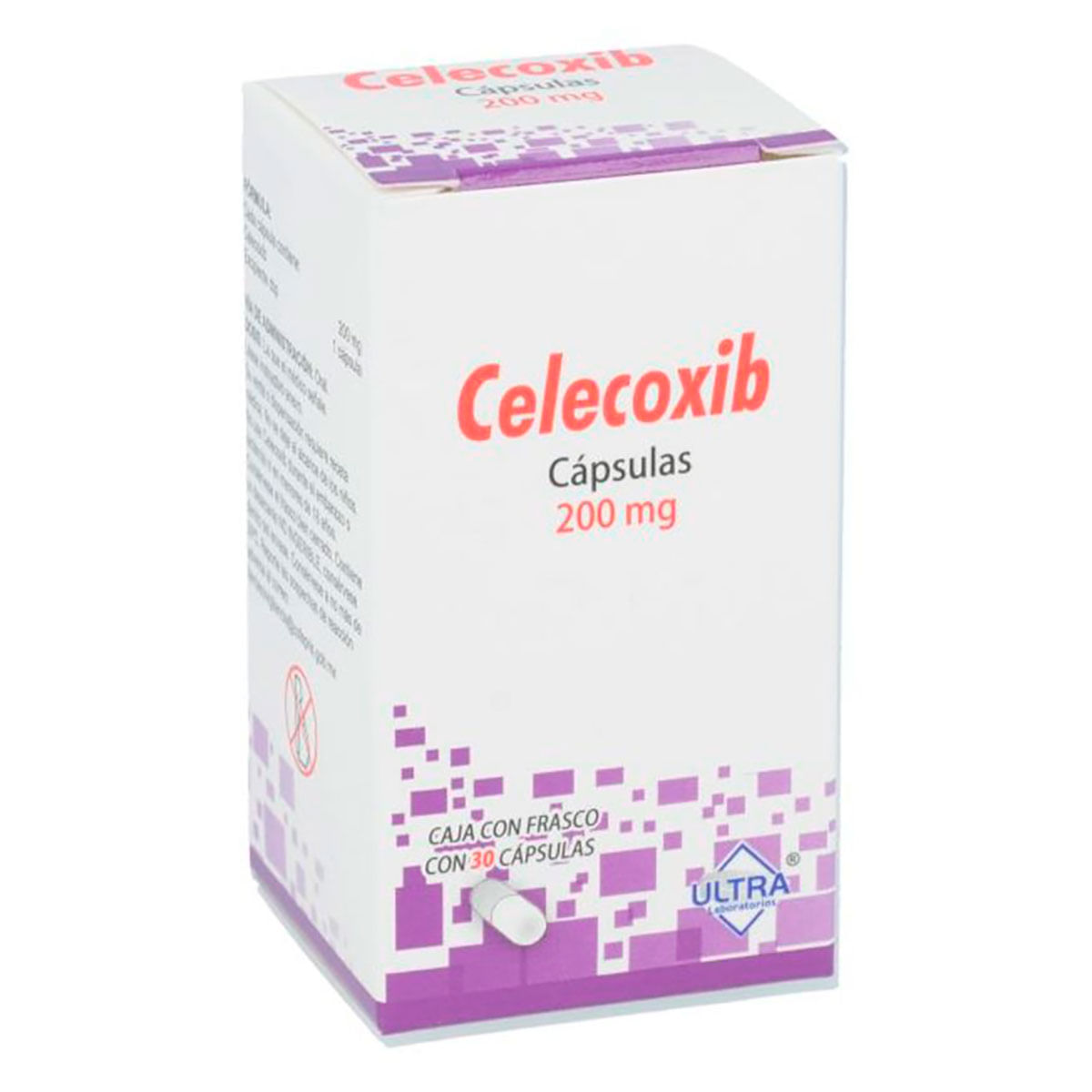 Cápsulas Genéricas Celecoxib 200mg Frasco con 30 Cápsulas