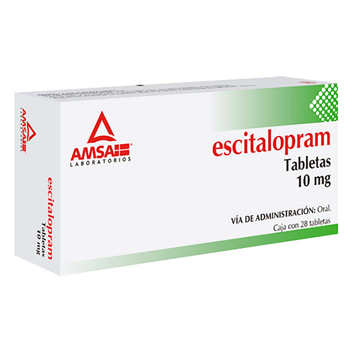 Tabletas Genéricas Escitalopram 10mg Caja con 28 Tabletas