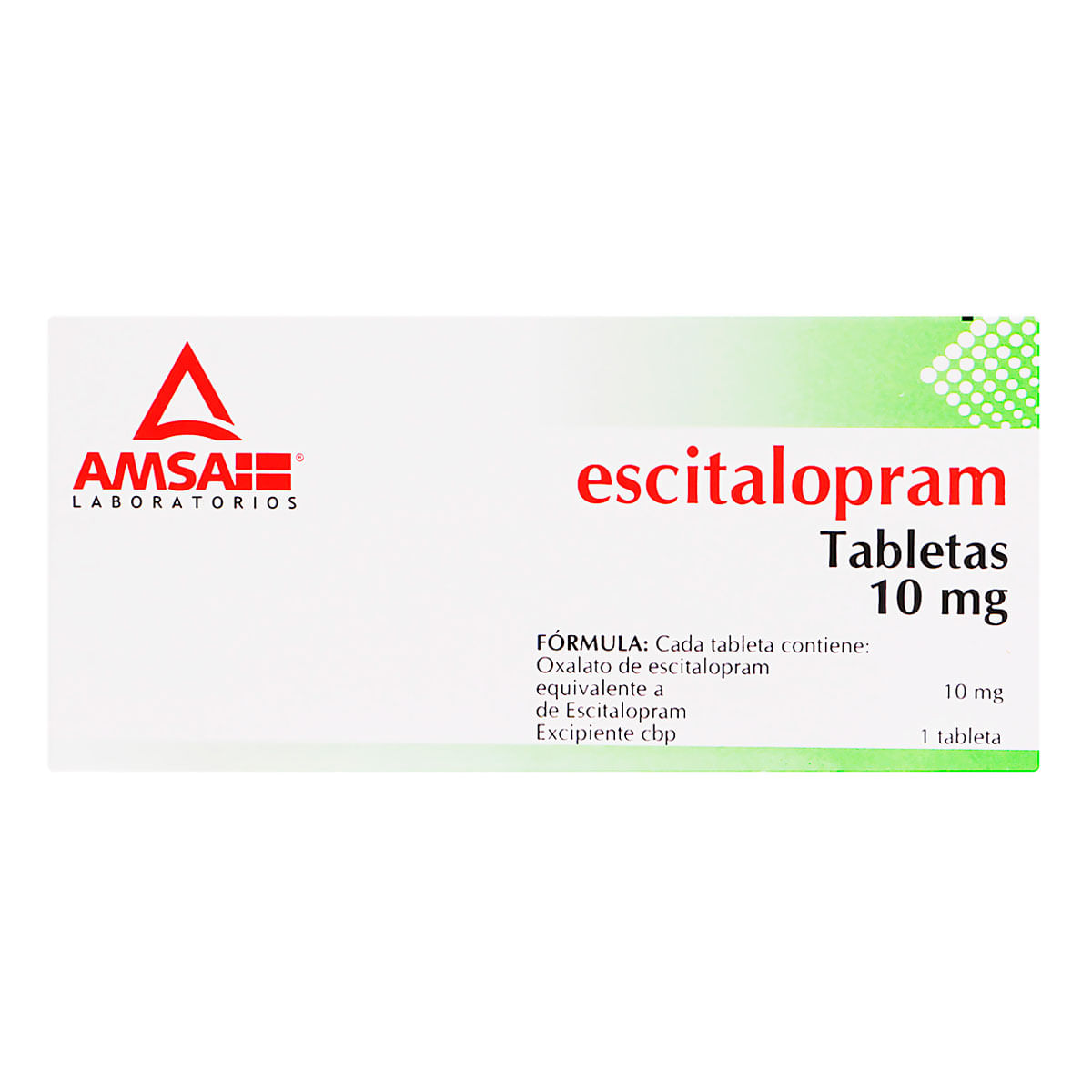 Tabletas Genéricas Escitalopram 10mg Caja con 14 Tabletas