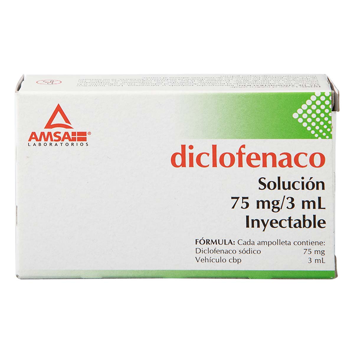 Solución Inyectable Diclofenaco 75mg/3ml Caja con 2 Ampolletas de 3ml