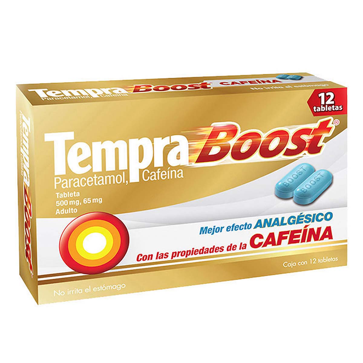 Tabletas Tempra Boost Paracetamol Adultos 12 Tabletas
