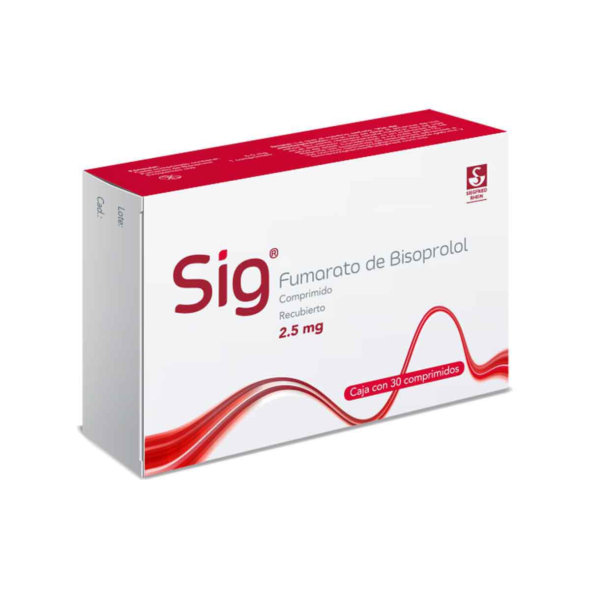 SIG 5 mg - Caja con 30 comprimidos (Bisoprolol)