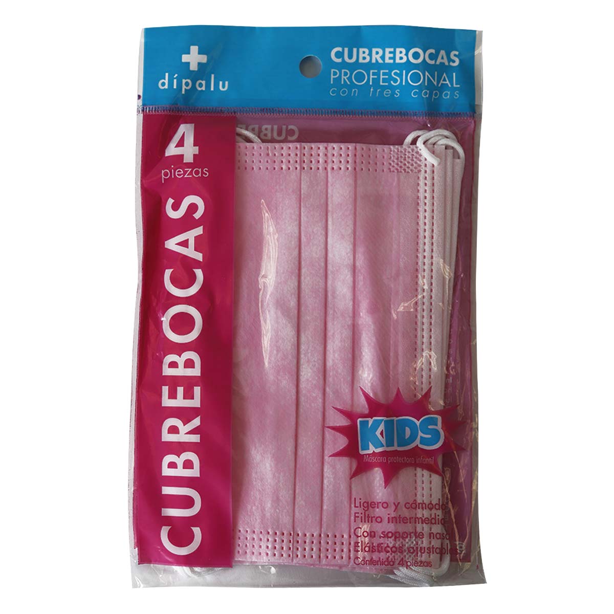 Cubrebocas Health & Care KIDS rosa 4
