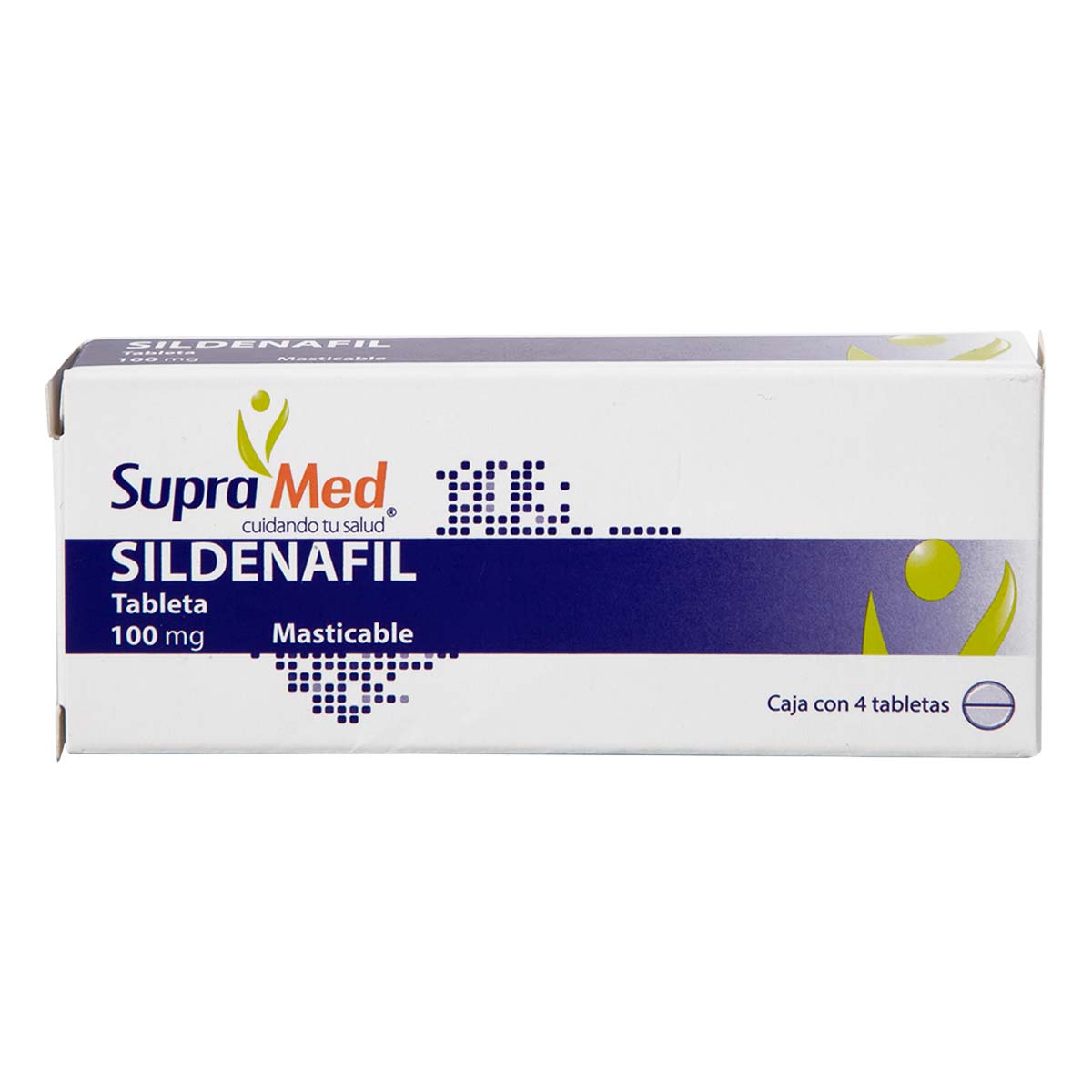 Tabletas Sildenafil Supra Med Caja con 4 Tabletas 100mg