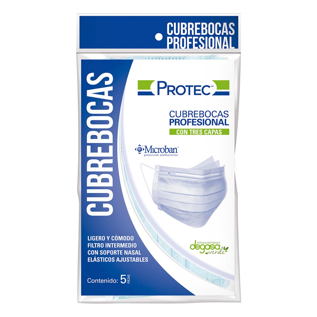 Cubrebocas Protec Profesional 5 Cubrebocas
