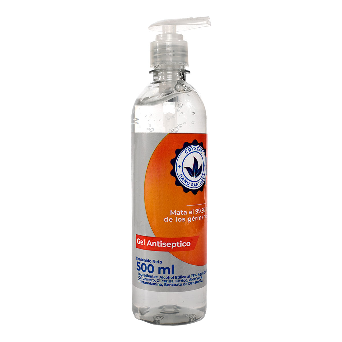 Gel Antiseptico Crystal 75% Alcohol 500ml