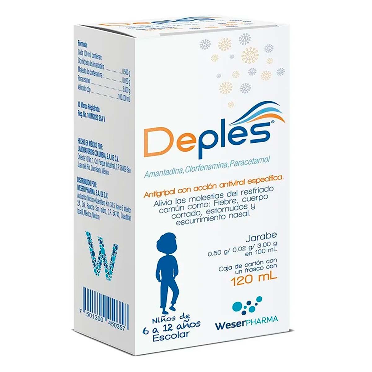 Jarabe Antigripal Deples Frasco con 120ml