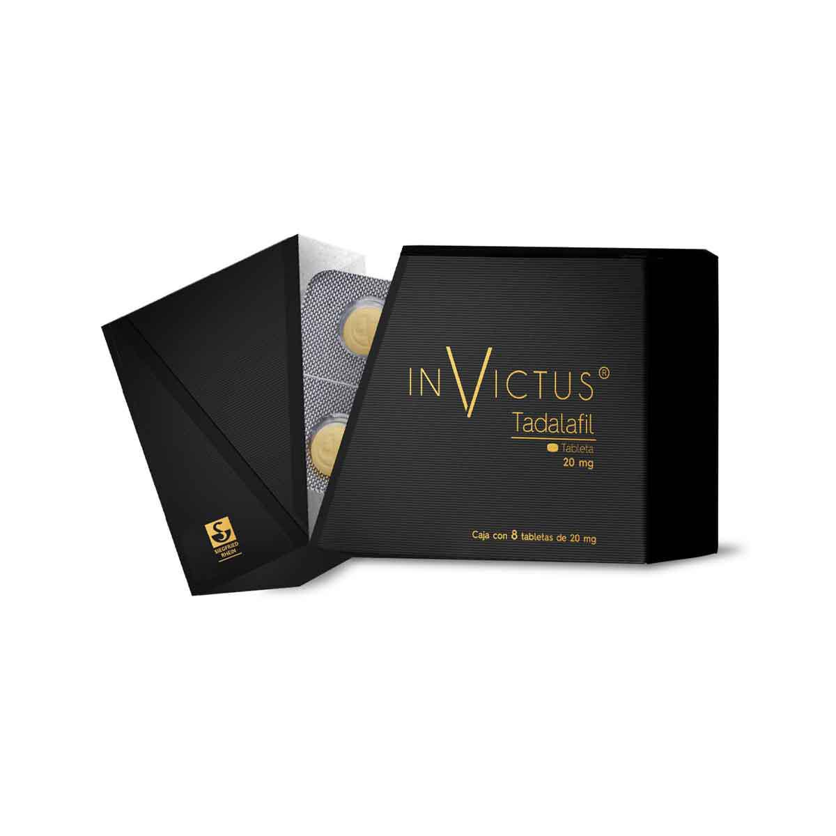 Invictus 20 mg - Caja con 8 tabletas (Tadalafil)