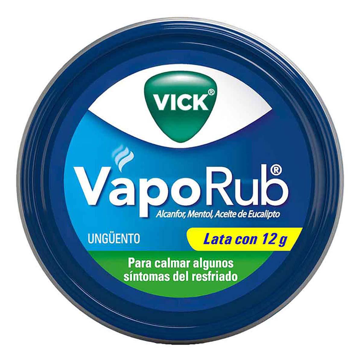 Vick VapoRub alivia rápido la congestión nasal para respirar mejor 12g