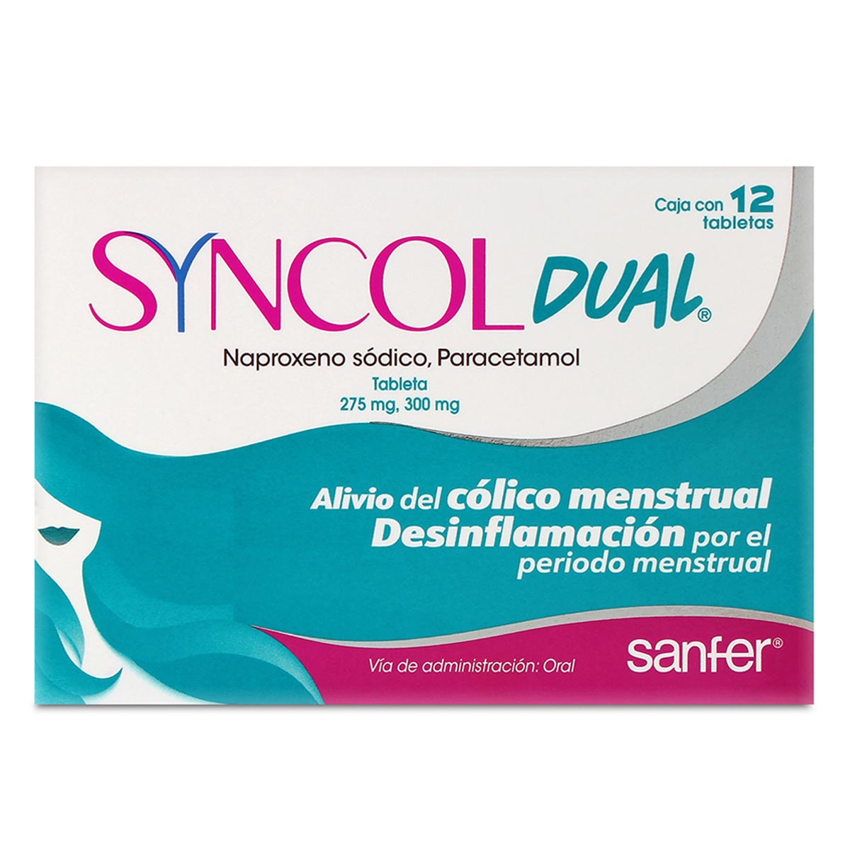 Tabletas Syncol Dual Sanfer 12 Tabletas 275mg