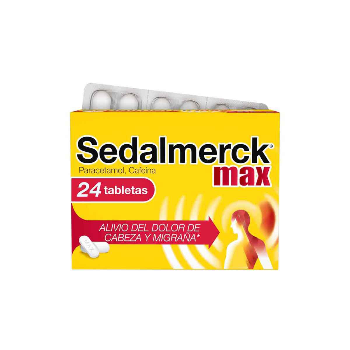 Analgésico con Paracetamol Sedalmerck Max Blister con 24 tabletas