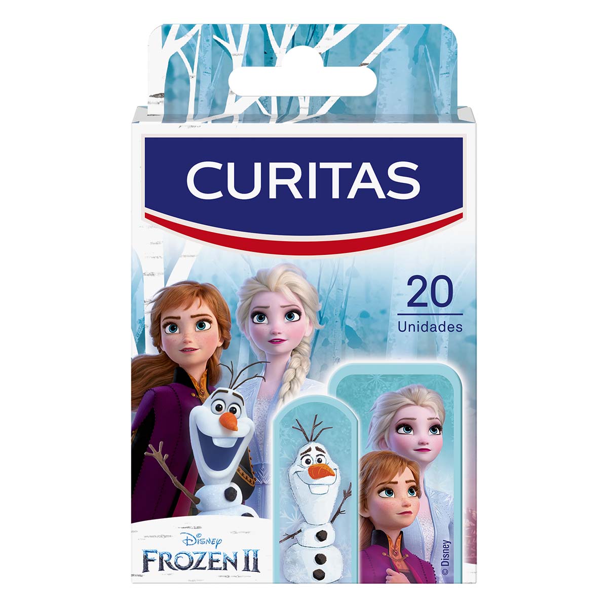 Venditas Adhesivas para Niños Curitas Frozen 20 Venditas