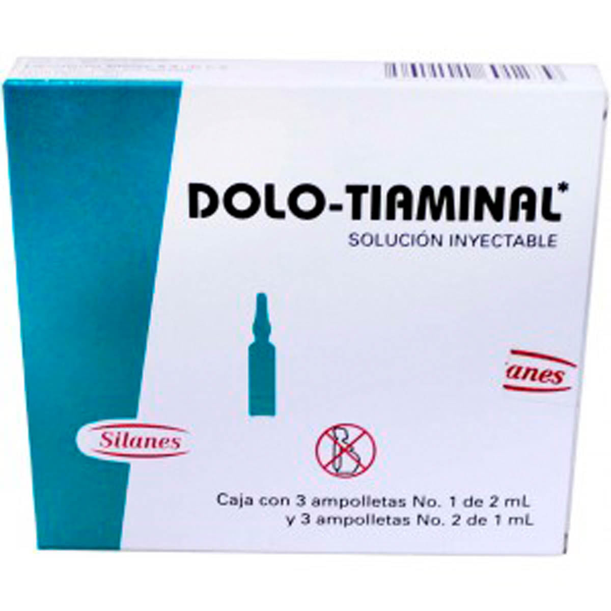 Solución Inyectable Dolo Tiaminal Caja con 3 Ampolletas No.1 y 3 Ampolletas No.2