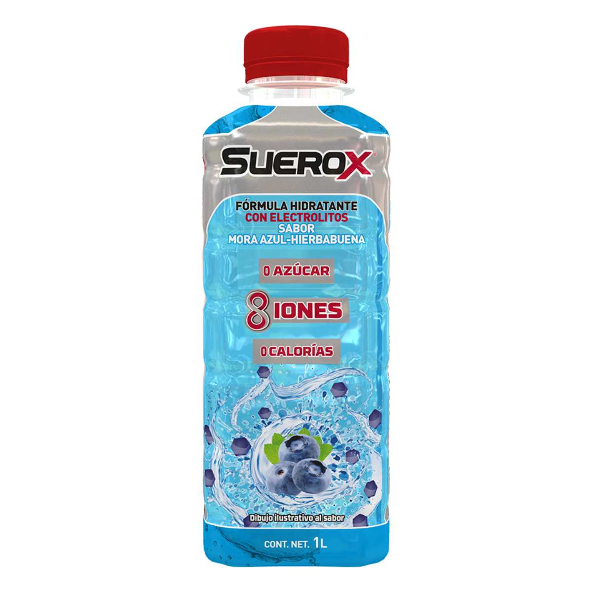 Bebida con Electrolitos Suerox Mora Azul 1L