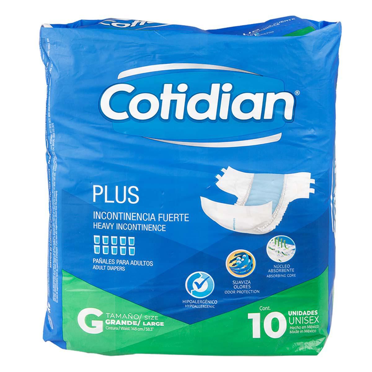 Pañal Para Adulto Grande Cotidian 10 Piezas