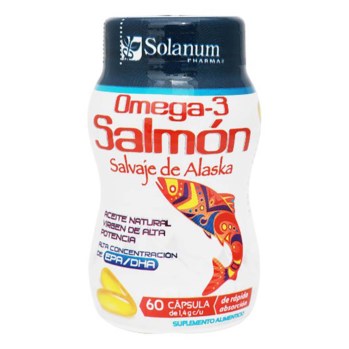 Suplemento Alimenticio Solanum Omega 3 Salmón Salvaje 60 Cápsulas